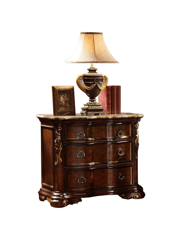 Streamdale Furniture Bella Nightstand Dark Walnut