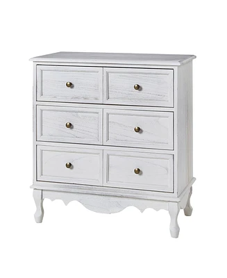 Hulala Home Pallantium Farmhouse 32"Tall Nightstand with Solid Wood Legs