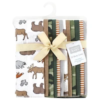 Hudson Baby Infant Boy Cotton Flannel Burp Cloths Bundle