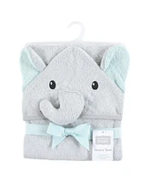 Hudson Baby Unisex Baby Cotton Animal Face Hooded Towel, Dreamy Elephant, One Size