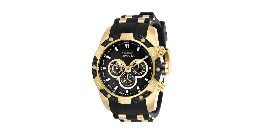 Invicta Men's Speedway Quartz Chronograph Black Dial Polyurethane Watch