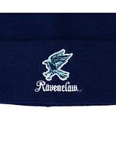 Wizarding World Harry Potter Men's Harry Potter Ravenclaw Eagle Navy Embroidered Logo Cuffed knitted Beanie