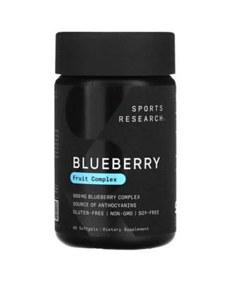 Sports Research Blueberry Concentrate 800 Mg Dietary Supplements 60 Softgels