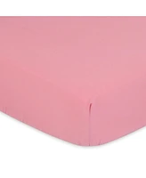The Peanutshell Fitted Crib Sheet Set for Baby Girls, Pink Elephant, 4 Pack Set