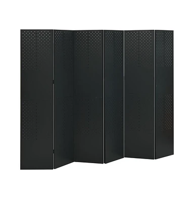 vidaXL 6-Panel Room Divider 94.5"x70.9" Steel