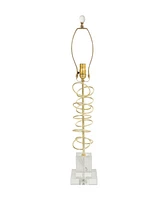 Rosemary Lane 27" Metal Abstract Overlapping Ring Accent Lamp with Elevated Square Glass Base