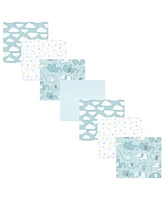 Hudson Baby Infant Boy Cotton Flannel Receiving Blankets Bundle, Boy New Elephant, One Size