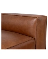 Rutherford Home Amalfy 57" Leather Armless Loveseat