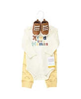 Hudson Baby Infant Boy Cotton Long-Sleeve Bodysuit