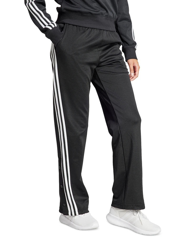 adidas Women's Iconic 3-Stripes Snap Track Pants