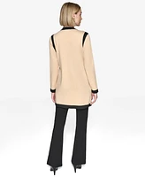 Karl Lagerfeld Paris Women's Contrast-Trim Button-Down Cardigan