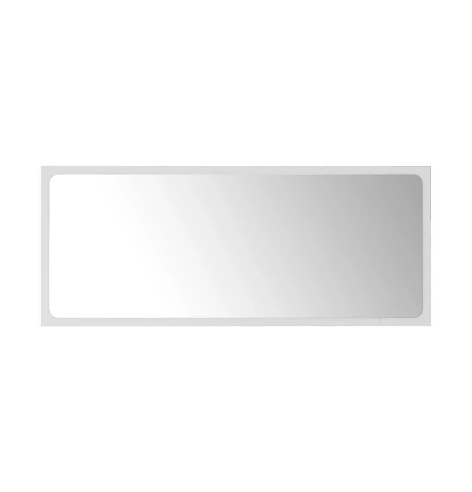 vidaXL Bathroom Mirror White 35.4"x0.6"x14.6" Engineered Wood