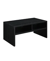 Convenience Concepts Northfield Admiral Deluxe Coffee Table with Shelves, Black