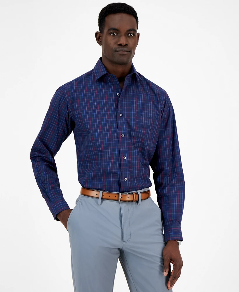 Club Room Men's Window Plaid Dress Shirt, Created for Macy's