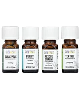 Aura Cacia Purify Kit Clearing Pure Essential Oils 4 Bottles