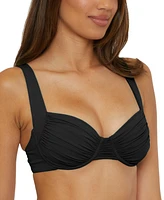 Becca Women's Ruched Underwire Bikini Top