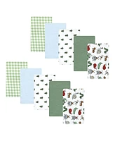 Hudson Baby Infant Boy Cotton Flannel Burp Cloths, Bugs, One Size