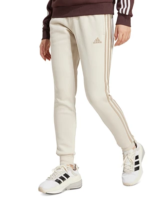 adidas Women's 3-Stripe Cotton Fleece Sweatpant Jogger