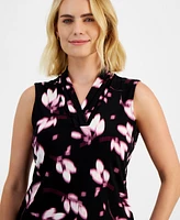 Anne Klein Petite Abstract-Print Shell Top