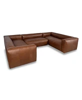 Rutherford Home Amalfy 139" Leather 3-piece sectional