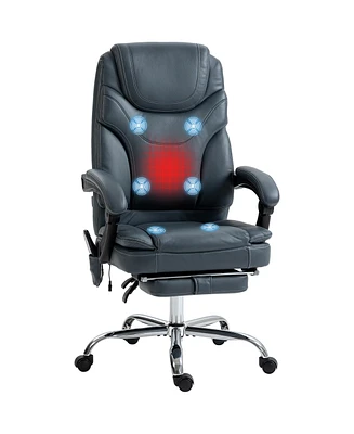 Vinsetto Pu Leather Vibration Massage Office Chair with Heat,