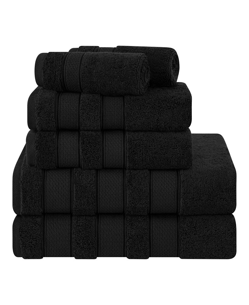 American Soft Linen Salem Premium 100% Turkish Cotton 6 Piece Bath Towel Set