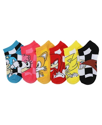 Sonic The Hedgehog Boys Youth Ankle Socks 6-Pack - Speedy Style