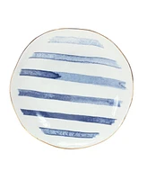 Slickblue Coastal Tie-dye Design Ceramic Plate (Set of 4)