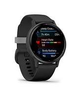 Garmin Fitness Unisex Smartwatch - Slate Silicone Strap