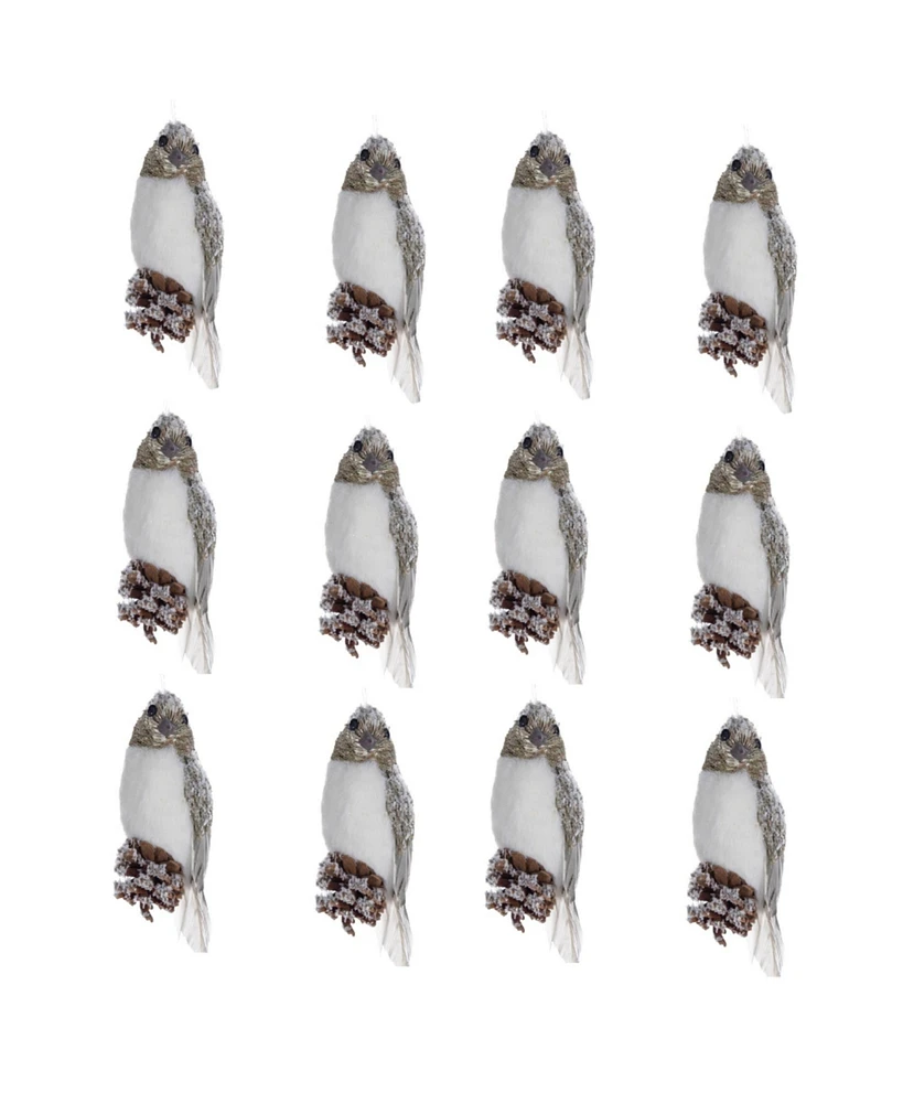 Slickblue Sisal Bird Ornament (Set of 12)