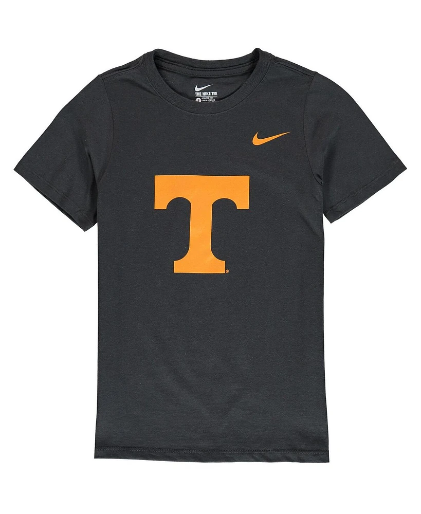 Nike Big Boys and Girls Anthracite Tennessee Volunteers Cotton Logo T-Shirt