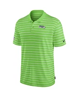 Nike Men's Neon Green Seattle Seahawks Sideline Lock Up Victory Performance Polo Shirt