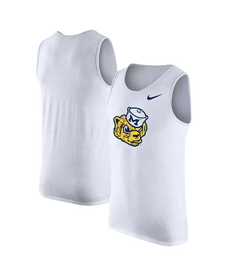 Nike Men's White Michigan Wolverines Vintage-like Logo Performance Tank Top