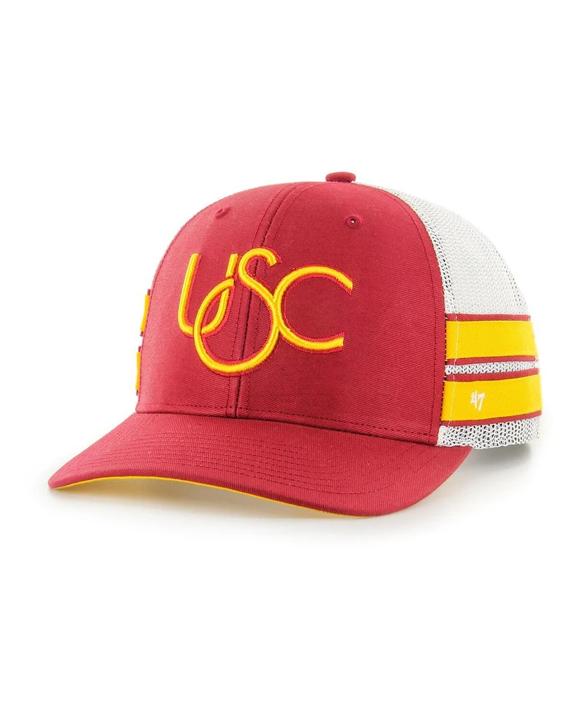 '47 Brand Men's Cardinal Usc Trojans Straight Eight Adjustable Trucker Hat