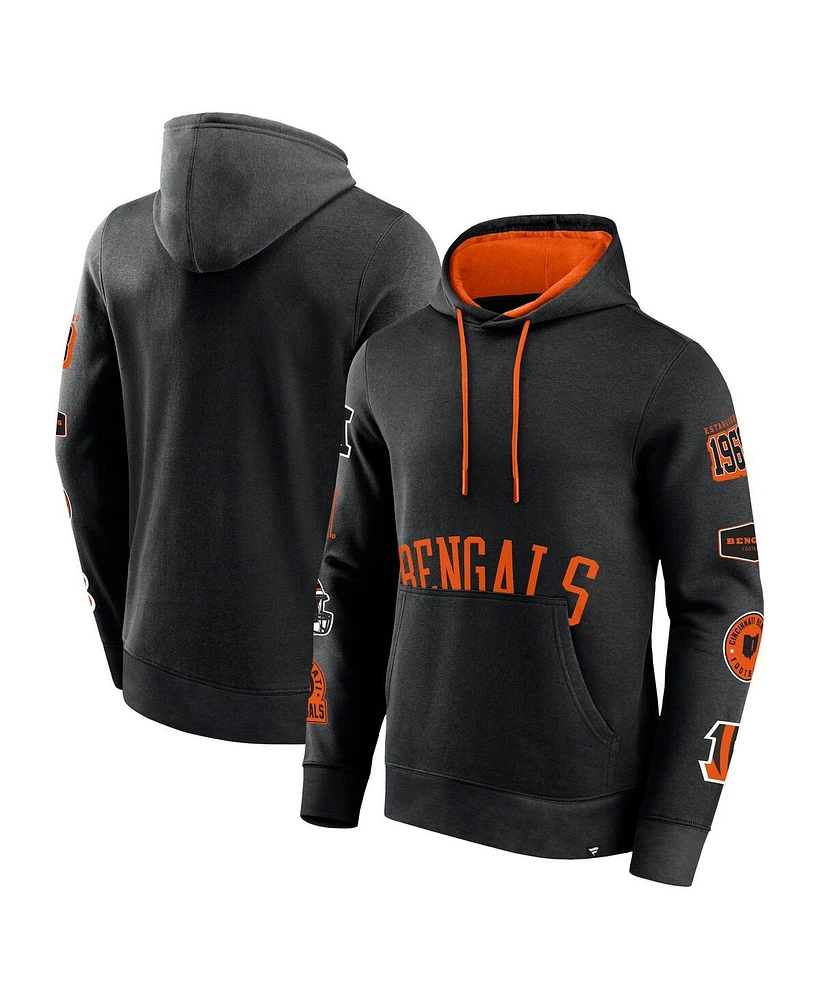 Fanatics Men's Black Cincinnati Bengals Wild Winner Pullover Hoodie