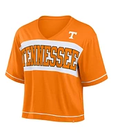 Fanatics Women's Orange Tennessee Volunteers Home Team Bold Fashion Modest V-Neck Cropped T-Shirt