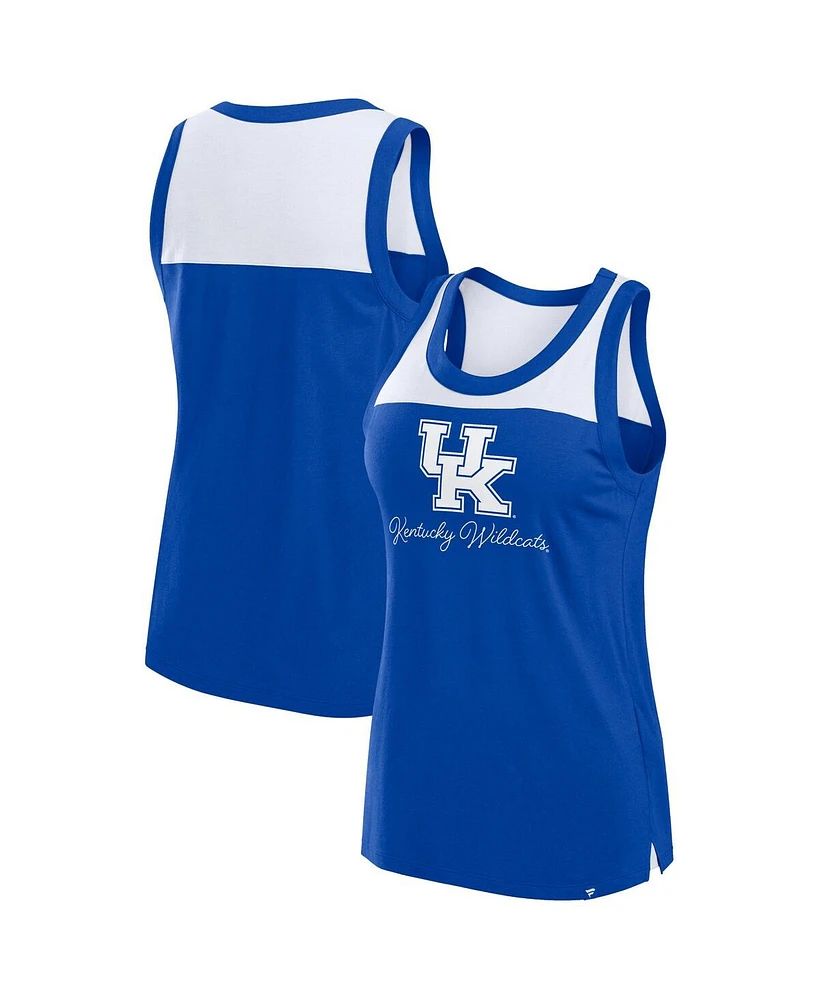 Fanatics Women's Royal Kentucky Wildcats Crosley Colorblock Tank Top