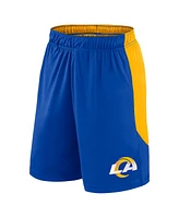 Fanatics Men's Royal/Gold Los Angeles Rams Go Hard Shorts