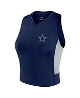 Fanatics Women's Navy Dallas Cowboys Studio Fitted Gym Tank Top