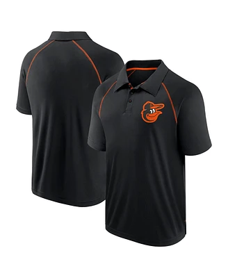 Fanatics Men's Black Baltimore Orioles Strong Alone Raglan Polo