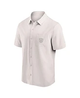 Fanatics Men's Cream Las Vegas Raiders Front Office Button-Up Shirt