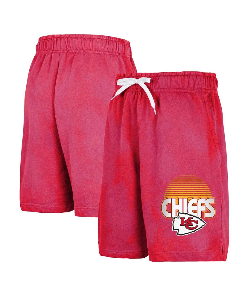 Outerstuff Big Boys and Girls Red Kansas City Chiefs Beach Bum Sun-Bleached French Terry Shorts