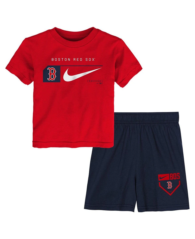 Nike Preschool Red/Navy Boston Red Sox Two-Piece T-Shirt Shorts Set