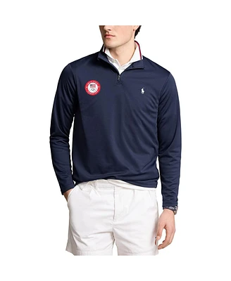 Polo Ralph Lauren Men's Navy Team Usa 2024 Summer Olympics Villagewear Quarter-Zip Pullover Top