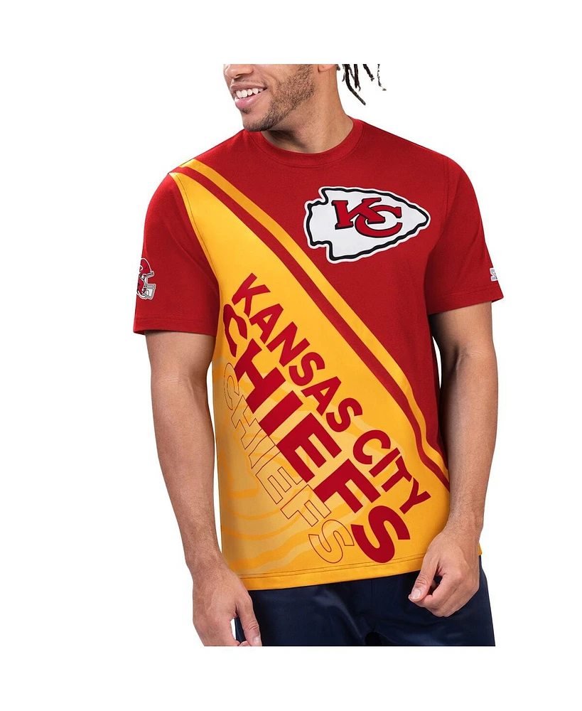 Starter Men's Red/Gold Kansas City Chiefs Finish Line Extreme Graphic T-Shirt