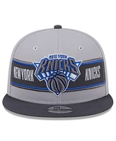 New Era Men's Gray/Charcoal New York Knicks 2024 Nba Draft 9FIFTY Snapback Hat