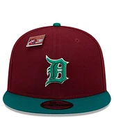 New Era Men's Cardinal/Green Detroit Tigers Strawberry Big League Chew Flavor Pack 9FIFTY Snapback Hat