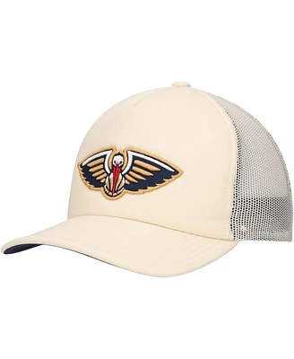 Mitchell & Ness Men's Cream New Orleans Pelicans Trucker Adjustable Hat