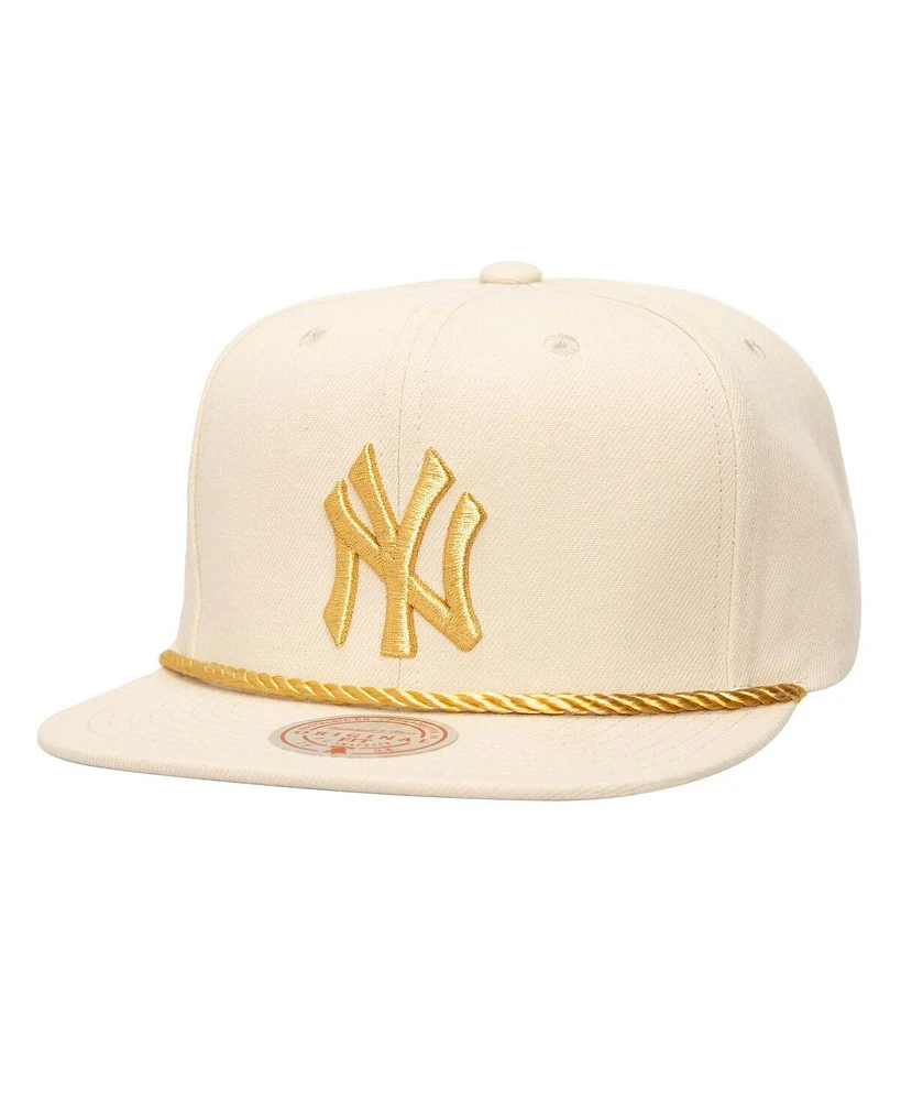 Mitchell & Ness Men's Cream New York Yankees Golden Ivory Snapback Hat