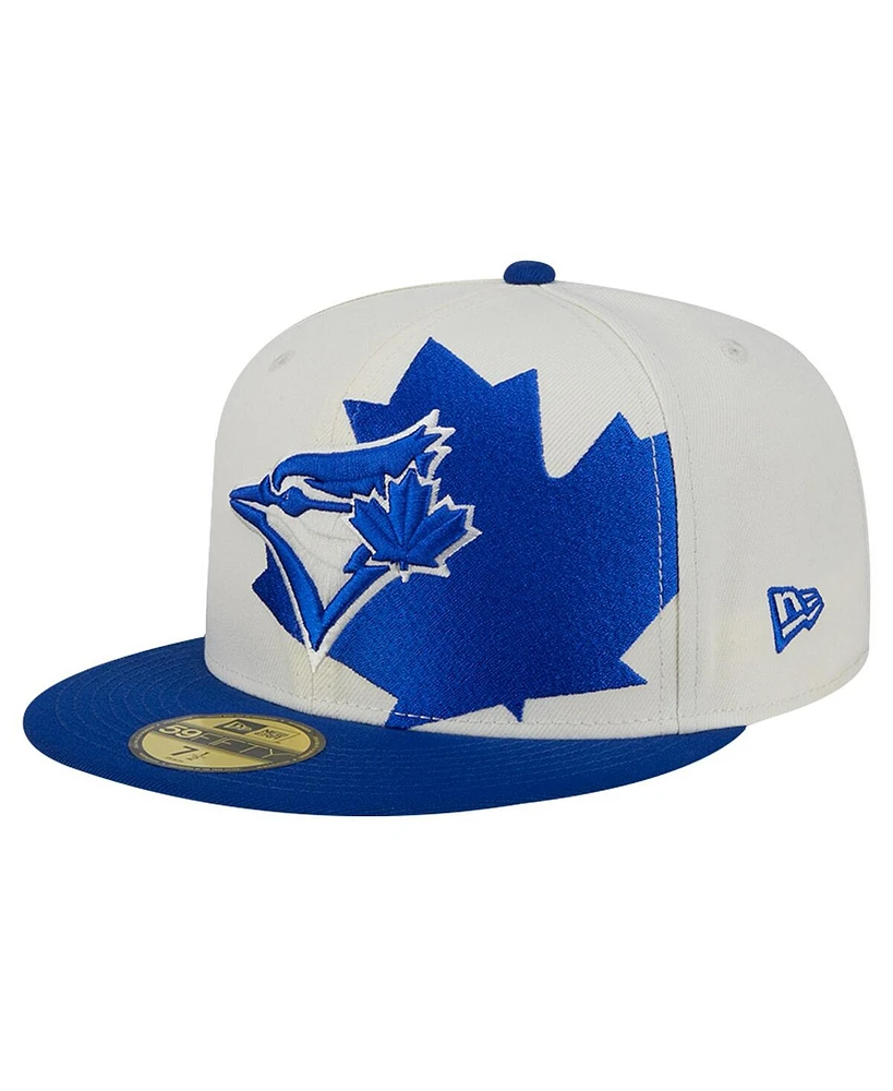 New Era Men's Cream/Royal Toronto Blue Jays Lonestar 59FIFTY Fitted Hat